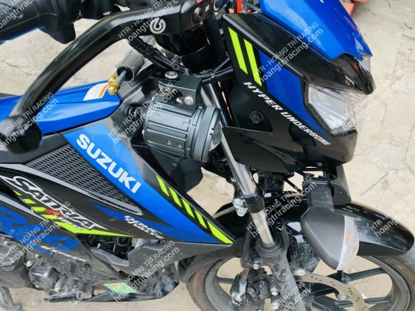Suzuki Satria dọn kiểng 2 món tay thắng bình dầu RCS - Đèn trợ sáng CX60