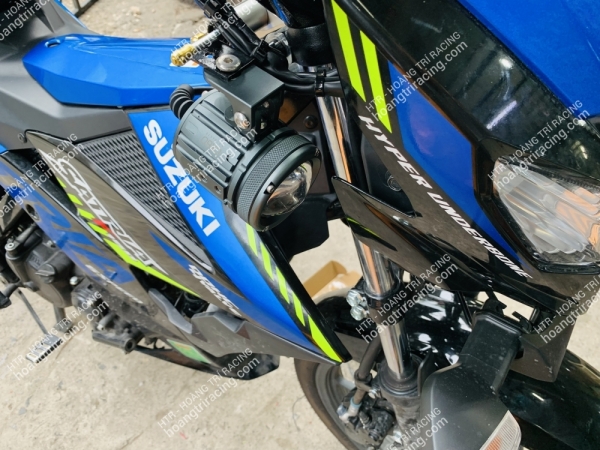 Suzuki Satria dọn kiểng 2 món tay thắng bình dầu RCS - Đèn trợ sáng CX60