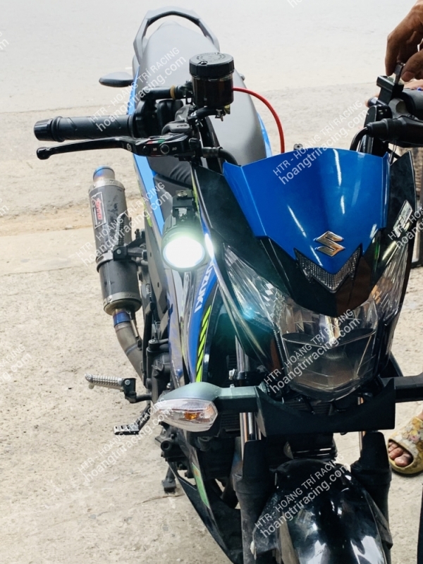 Suzuki Satria dọn kiểng 2 món tay thắng bình dầu RCS - Đèn trợ sáng CX60