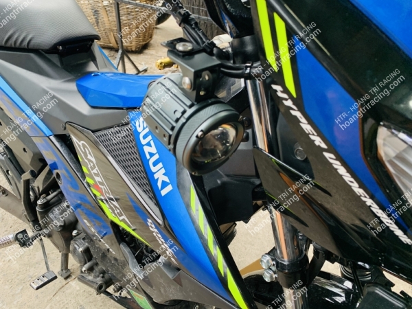 Suzuki Satria dọn kiểng 2 món tay thắng bình dầu RCS - Đèn trợ sáng CX60
