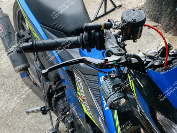 Suzuki Satria dọn kiểng 2 món tay thắng bình dầu RCS - Đèn trợ sáng CX60