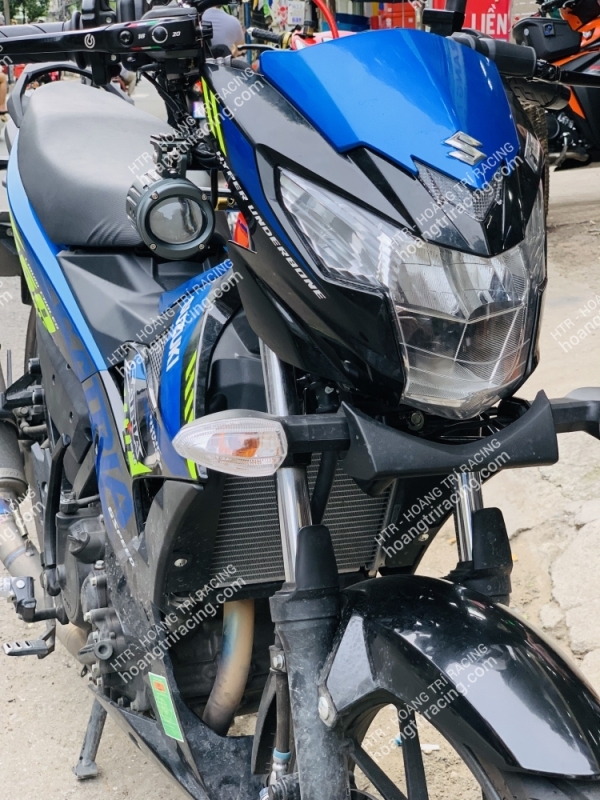 Suzuki Satria dọn kiểng 2 món tay thắng bình dầu RCS - Đèn trợ sáng CX60